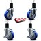 Service Caster 4'' Blue Poly Wheel Swivel 1-3/4'' Expanding Stem Caster Set 2 Brakes, 4PK SCC-EX20S414-PPUB-BLUE-2-TLB-2-134 - alternate 5